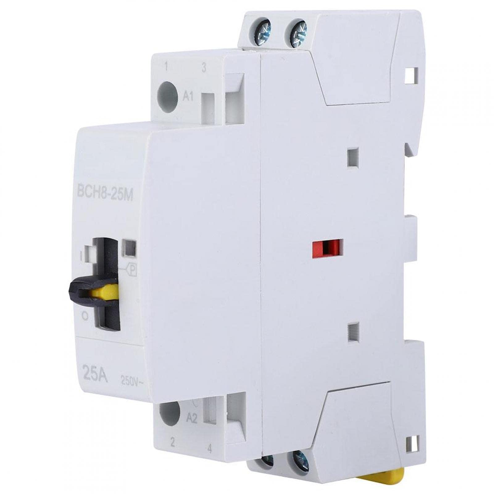 DEWIN Household AC Contactor Switch BCH8-25M with Manual Function 2P25A 24V(1NO 1NC)