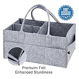 PeekaBaby Upgraded Baby Diaper Caddy Organizer - Extra Sturdy, Large Portable Nappy Bag, Nursery Storage Bin, Car Travel Organizer, Toy Container - Perfect Baby Shower Gift for Women and Men