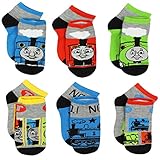Thomas Train Boys 6 pack Socks (4-6 Toddler (Shoe: 7-10), Thomas Grey/Multi)