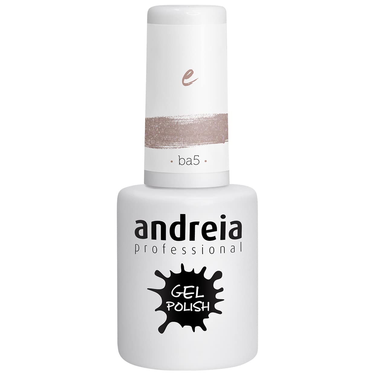 Andreia Semi-Permanent Nail Gel Polish for UV/LED Lamp - Intense Shine and 4 weeks Lasting Manicure Nail Gel Varnish - Colour BA5 Pink Glitter 10.5 ml