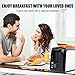 Evening Stainless Steel Toaster, 2 Slice, 7 Shade Settings, Variable Browning Control & Quick Toast, Modern Style, Bread