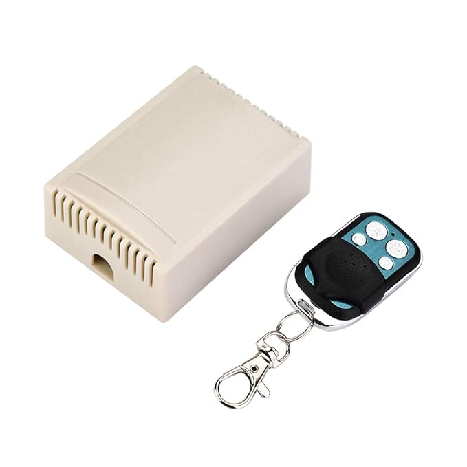 ASHATA DC12V Funkfernschalter,433 MHz DC12V Relais 4 Kanal Funkfernsteuerung Funkschlater,kabellose Funk Fernbedienung Schalt