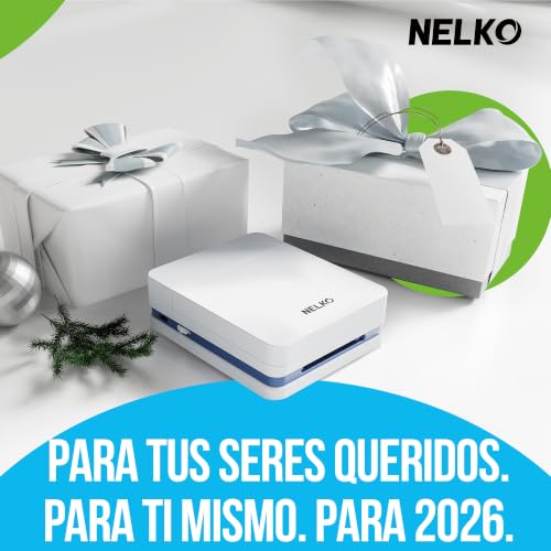 Nelko PP01 Portable Photo Printer with 100 Sheets Paper and Ink Cartridge, Instant Photo Printing for iOS/Android, Mini Pocket Size Printer with Editing App | Impresión en color, edición de aplicaciones con filtros / marcos, para viajes, artesanías, regalos personalizados