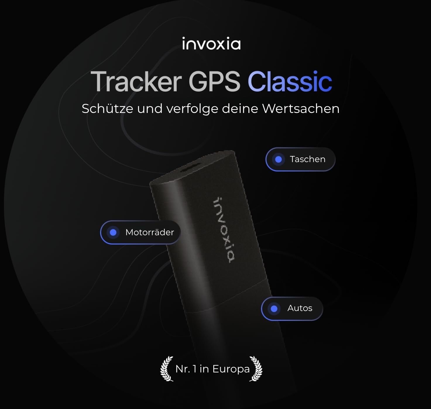Invoxia GPS Tracker Edition 2026 - wasserdicht, verbesserte GPS-Genauigkeit, USB-C - Netzwerk-Abonnement inklusive 3 Jahre - Live-Lokalisierung, Diebstahl & Bewegungsalarm - Autos, Motorräder 3