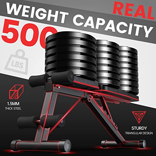 PASYOU Adjustable Weight Bench, Full Body Workout Strength Training Bench Press Foldable Incline Decline Bench Sit Up Exercise Equipment for Home Gym PA300/PA400/PA500