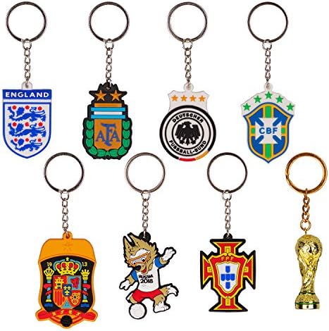 2018 World Soccer Game Key Chain Trophy Mascot Souvenir Gift -Party Favors Supplies