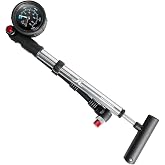 BV Mini Bike Pump Portable Frame Pump, Shock Pump for Bike Shock, Air Ball Pump Inflator with Ball Pump Needles, Mini Pump Fits Presta &amp; Schrader- Smart Valve