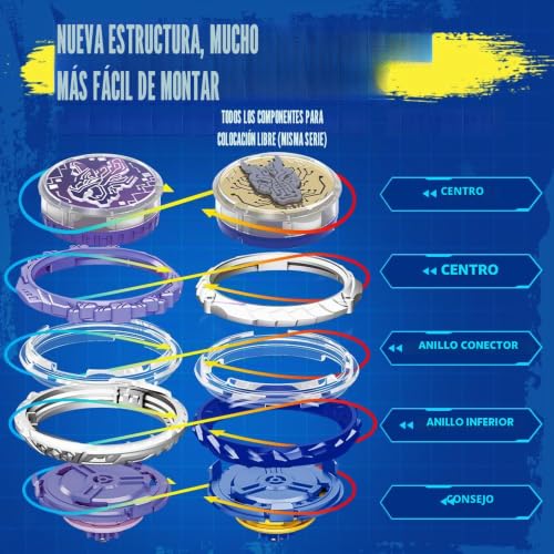 INFINITY NADO Spinning Tops Kids Metal Toy Battle Tops Spinning Tops Spinning Tops Kids Ages 5 6 7 8 9 10 11 12 Years Old Standard Pack Dream World Magic Dragon