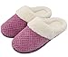 ULTRAIDEAS Women's Lamb-hug Comfy Fleece House Slippers Memory Foam, Slip-on House Shoes Indoor Outdoor (Purple, Size 7-8)