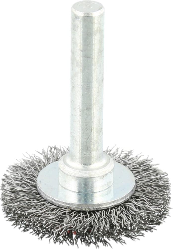 Osborn 2507162 Wheel Brush Crimped of Steel Wire, 0 V, Silver