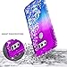 LG V35 ThinQ Case, LG V30 /V30 Plus /V30+/V30S ThinQ Case with HD Screen Protector for Girls Women, NageBee Glitter Bling Diamond Liquid Quicksand Flowing Cute Phone Case -Purple/Blue