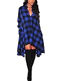 Tribear Women's Oversize Loose Asymmetrical Long Sleeve T Shirt Dress