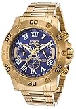 Invicta 19699 Men's Specialty Chrono 18k Gold-Plated SS Blue Dial
