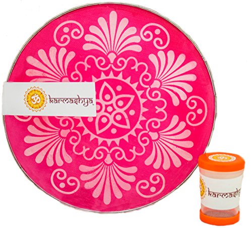 KARMASHYA 8" Panjabi Panjab Puja Pooja Mandana Rangoli Stencil Floor Art Plate Kolam Muggu