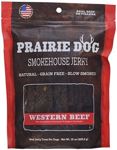 PRAIRIE DOG PET PRODUCTS Western Beef Smokehouse Jerky Treats, 15 oz by Prairie Dog Pet Products