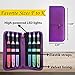 Lighted Crochet Hooks with Case, 6 pcs Set with 3 Pack Replacement Batteries - LED Lite Hooks with Ergonomic Soft Grip Handles - Set of 6 Hooks for Arthritic Hands - Size 4mm to 6.5mm (Purple)