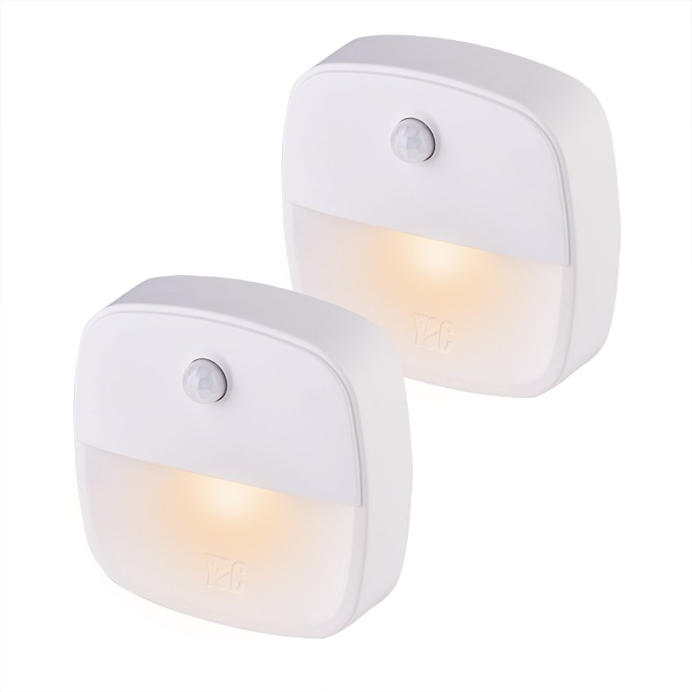 Motion Sensor Night Light, Stick-On Night Light, Cordless Battery-Powered LED Night Light, Warm White LED Wall Light Closet Light, Safe Lights for Stairs, Hallway, Bathroom, Kitchen