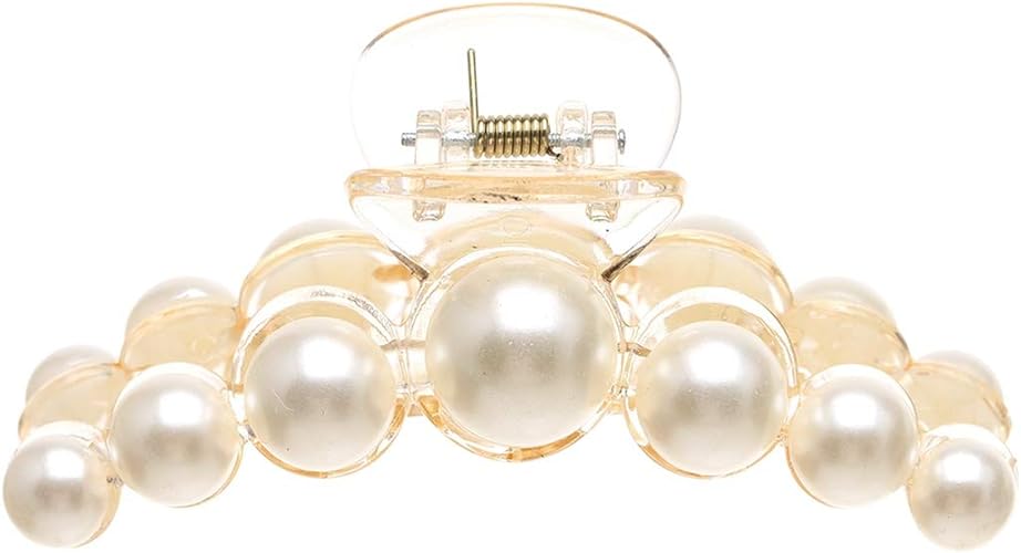 Amazon Onlyou パールクリアバンスクリップ バンス ヘアクリップ 髪留め まとめ髪 ヘアアクセサリー 簡単 パール クリア 透明 韓国 シンプル 大人 レディース 103 バレッタ クリップ 通販