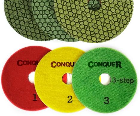 4" Conquer 3 Step Polishing Pad Set