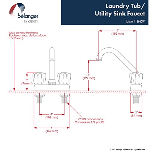 2 Belanger+3040W+Laundry+Faucet+Dual+Handle