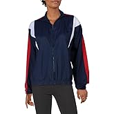 Reebok Womens Pocket Nylon Track Jacket Navy M