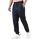 Zoulee Men's Zipper Fly Joggers Athletic Track Pants for Workout and Commute