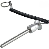Gueiddi Gym Weight Stack Pin 0.4"*4.9" | Universal Aluminum Alloy Weight Stack Pin with Pull Rope for Fitness Equipment Pin Training (Silver 0.4"*4.9")