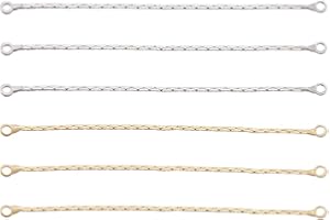 CRAFTYMELODY 12Pcs Cartilage Earrings Brass Platinum Golden Stud Earrings For Women Men Earring Connector Chain Convertible D