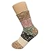 Tdeal 3 Pairs Women's Warm Wool Crew Socks Vintage Cotton Super Thick Soft Winter Sock