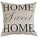 Fprqlyze Cotton Linen Square Decorative Throw Pillow Case Cushion Cover 18