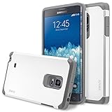 Galaxy Note Edge Case, RANZ Grey with White Hard Impact Dual Layer Shockproof Bumper Case For Samsung Galaxy Note Edge