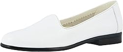 Trotters Women's Liz Tumbled Ballet Flat, White, 13