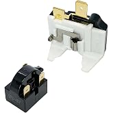 QP2-4R7 4.7 Ohm 3-Pin PTC Starter/Start Relay and Overload Kit Compatible with Mini Fridges Beverage &amp; Wine Beer Coolers/Deep Freezers/Beer Wine Refrigerators Compressor Parts
