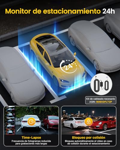 GKU Dashcam Car Camera 4K+1080P, 5GHz WiFi Dash Cam Car with 64GB SD Card,Car Camera Recorder,170° Wide Angle,Night Vision,WDR,G-Sensor,Parking Monitor