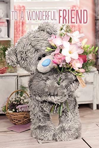 Me to You Tatty Teddy Wonderful Friend Birthday Card, Photo Finish Design 6x9ins- Official Collection