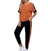 VIMPUNEC Women 2 Piece Outfits Summer Casual Lounge Sets Soft Sweatsuits Trendy Matching Sets