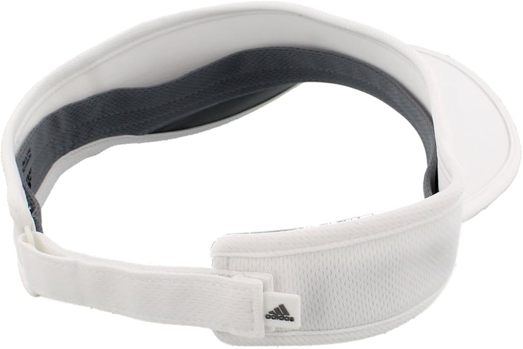 adidas Women's Superlite Sports Performance Adjustable Visor, White/Light Onix, One Size: Clothing