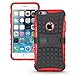 iPhone 6S Plus Case, iPhone 6 Plus Case by Cable And Case - Raised Screen Protector - Compatible Apple iPhone 6S Plus Case with Kick Stand - Phone Cases for iPhone 6s Plus- (RED)