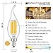 CRLight LED Candelabra Bulb 6W 2700K Warm White 700LM, 60W Equivalent E12 Base Dimmable LED Candle Bulbs, C35 Clear Glass Flame Shape Bent Tip, 360 Degrees Beam Angle, Pack of 3