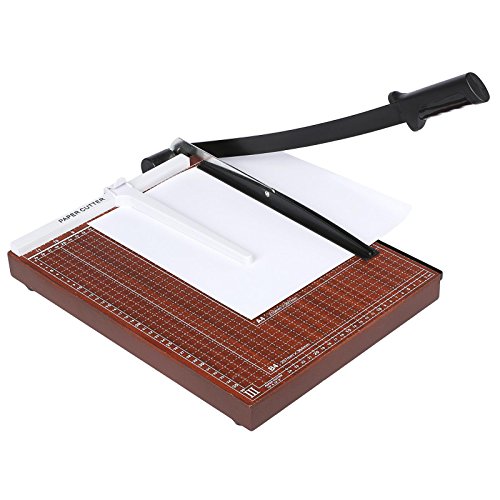 Large Wooden A3-B7 12 Sheets Office Guillotine Paper Cutter and Trimer Professional Office Home Desk Tops Paper Scrap Cutting Machine