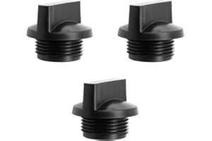 3 PCS Water Pump Drain Plugs Compatible with Honda 2 3 4 Inch Pumps, Precision Thread Replacement Filler Cap Bung, Black Stop