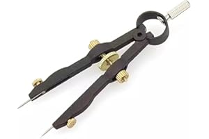 NOPHIKE 1.75 Inch Leather Compass Adjustable Lockable，Leather Crafts Tools，Professional Compass for Geometry，Compass Drawing Tool (Black 1.75 Inch)