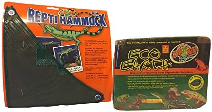 Zoo Med Eco Earth Compressed Coconut Fiber Substrate and Zoo Med Repti Hammock