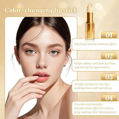 Kivora Signature Lipstick, Kivora Colour Changing Lipstick, PH Adjusting Lipsticks Mature Women, Self Adjusting Lipsticks Honey Colours, Long Lasting Lip stick for Older Women and Young Women (2PC)