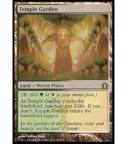 mtg 寺院の庭/Temple Garden  RAV英語4枚セット Temple Garden (Retro Frame) | Ravnica Remastered - Retro