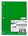 Mead Spiral Notebook, 1 Subject, 70 College Ruled Sheets, Assorted Colors, 12 Pack