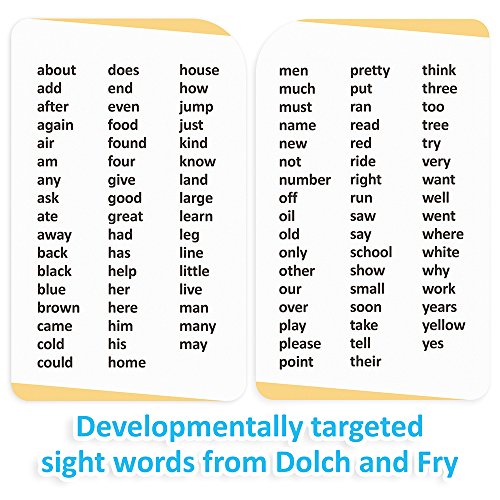 Sight Words Flashcards for Reading Readiness - Choose from 5 Grade Levels, 100 Words Each! by Pint-Size Scholars (Kindergarten)