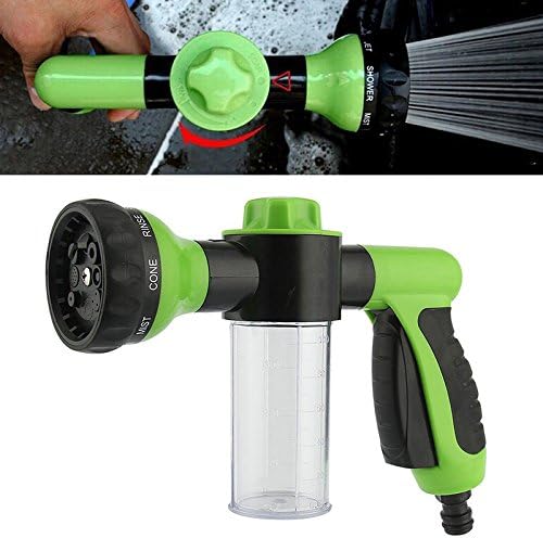 Xumeili 8in1 High Pressure Spray Car Wash Snow Foam Water Gun Car Clean Pipe Washer Home (Green)