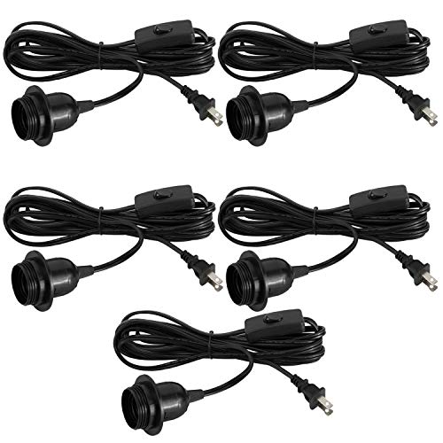 HighFree 5Pack Pendant Lamp Cord Set 15ft Extension Hanging Light Cord