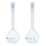 Sscon 2Pcs 100ml Plastic Lab Volumetric Measuring